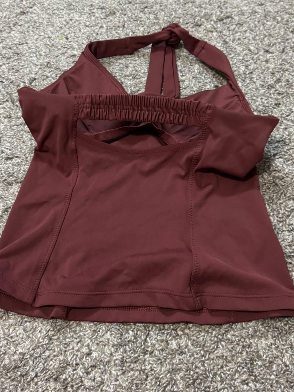 Athleta Sculpted Tankini Top Swimsuit Clay - Picture 3 of 4